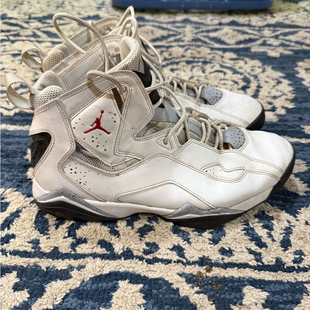 Jordan White and Gray Sneakers